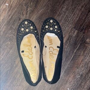Sam Edelman Black Pearl Embellished Flats